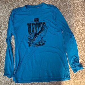 Men's Long Sleeve Graphic Tee - Blue